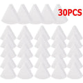 Triangle Fan Makeup Sponge | Wet & Dry Foundation Puff 1–30 Pack Makeup Sponge Puff QXL 30pcs