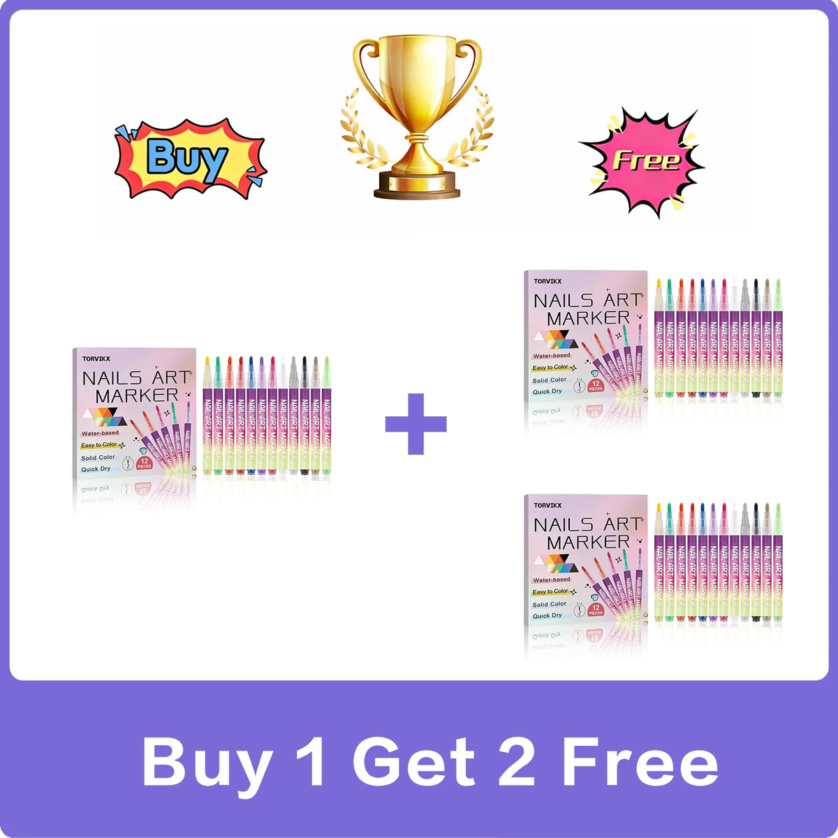 Nail Art Pen Fine Tip | Waterproof Quick Dry DIY Painting Nail Art Pen QXL Buy 1 Get 2 Free