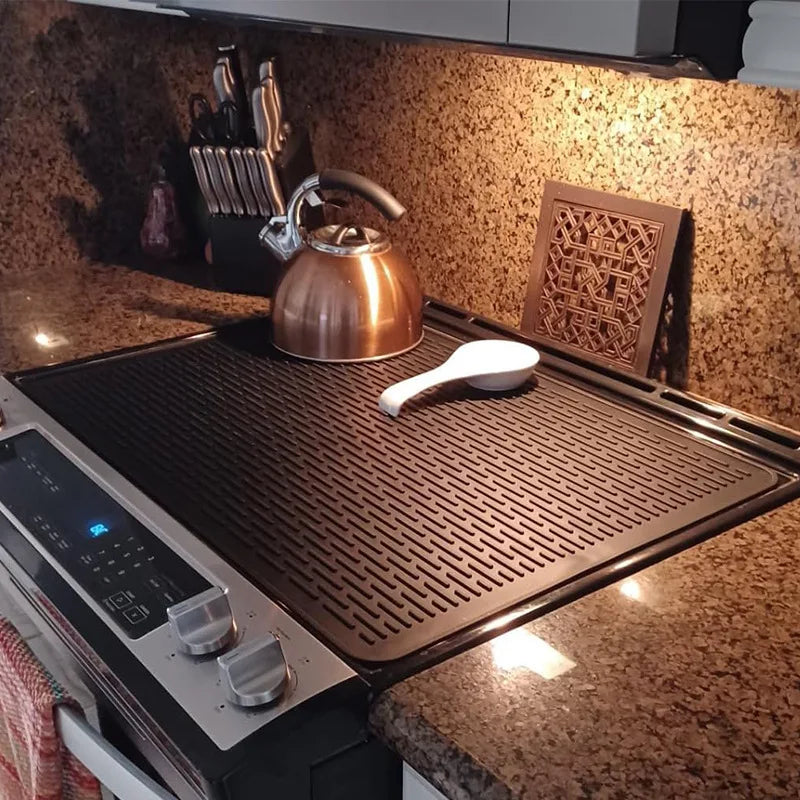 Silicone Stove Protector Mat | Non-Slip Glass Cooktop Cover Stove Protector Mat QXL