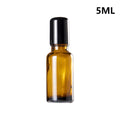 Amber Glass Roller Ball Bottle | Essential Oil & Cosmetic Applicator Glass Roller Bottle QXL 5ml