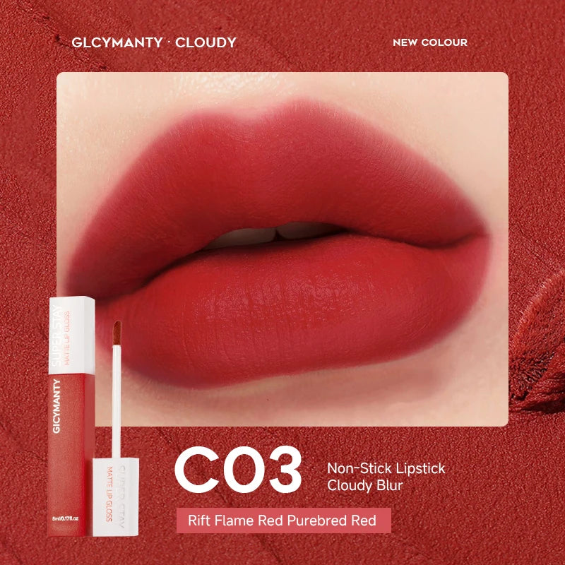 GICYMANTY Matte Velvet Lip Gloss – Waterproof & Long-Lasting Matte Lip Gloss QXL 03