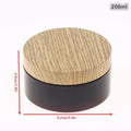 PET Plastic Jar Wood Texture Lid | 200ml–500ml Empty Container Cosmetic Storage Jar QXL 200ml