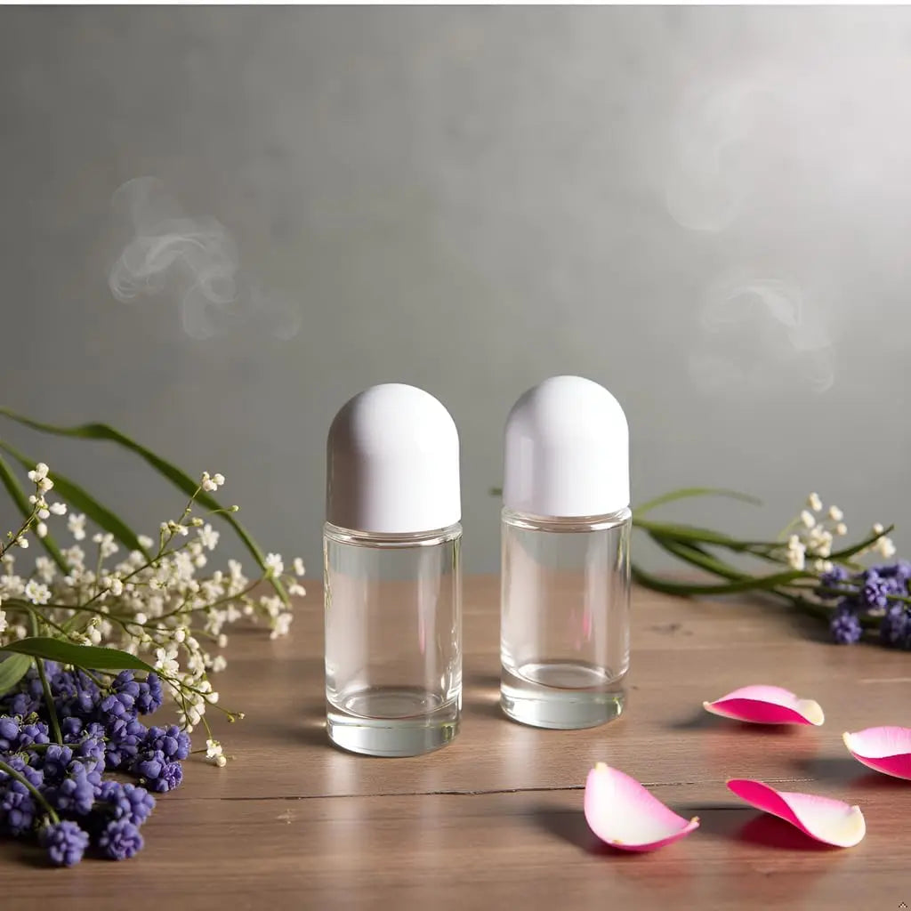 2-Pack 50ml Glass Roll-On Bottles | Refillable Roller Ball Glass Roller Bottle QXL