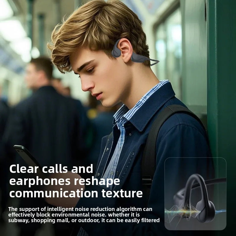 TIPSG Bone Conduction Headphones Bluetooth Sport Open-Ear Bone Conduction Headphones QXL