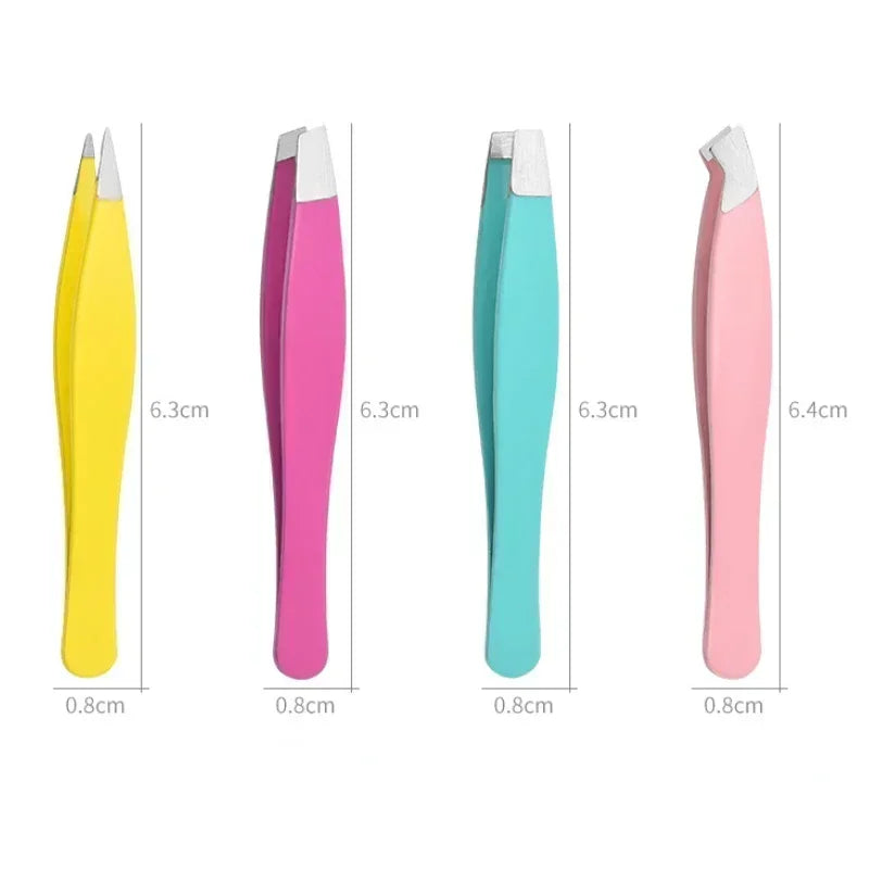 Professional Stainless Steel Eyebrow & Lash Tweezers 1–4 Pcs Precision Tweezers QXL