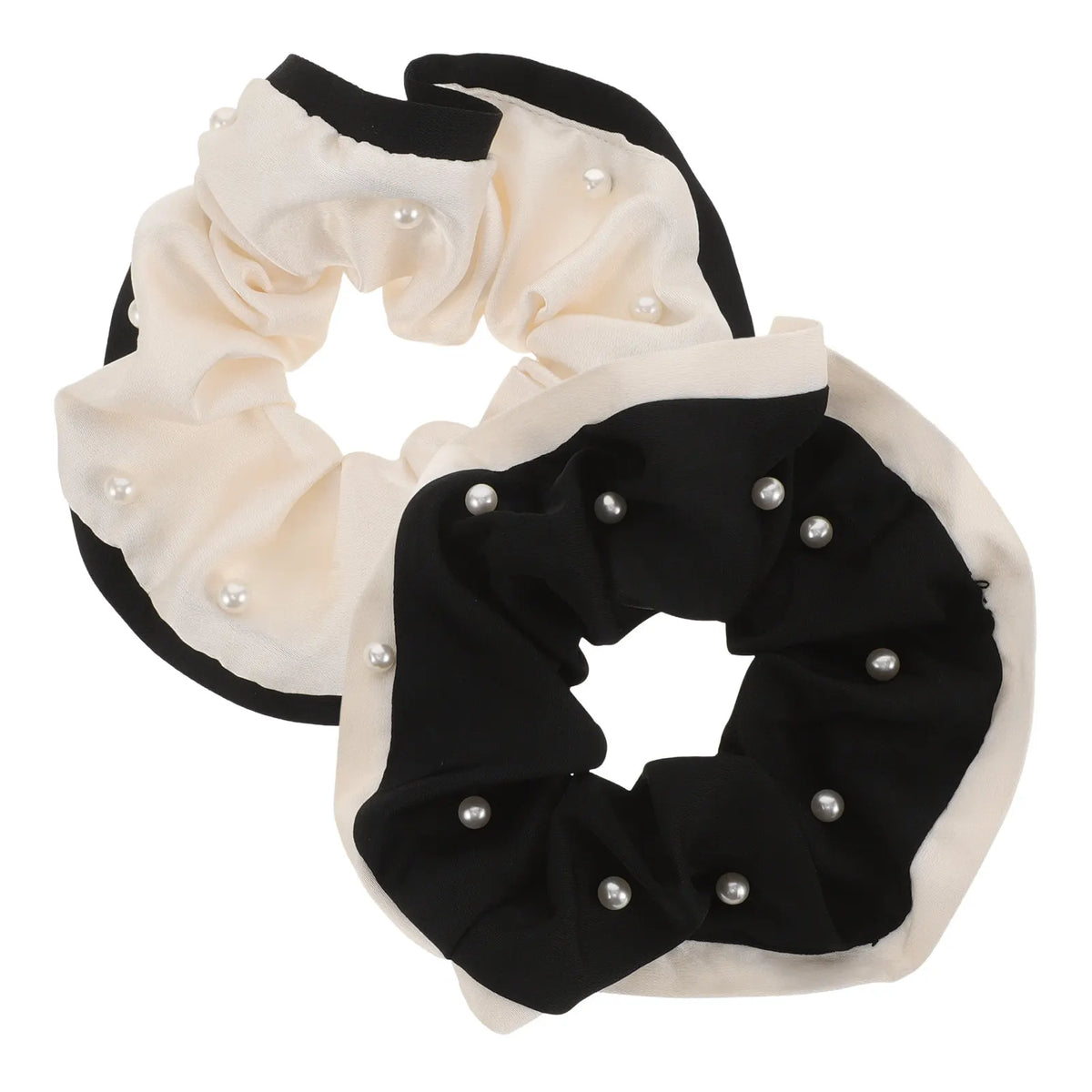 2-Pack Soft Fabric Hair Scrunchies | Elastic Ponytail Holders Hair Scrunchies QXL Default Title