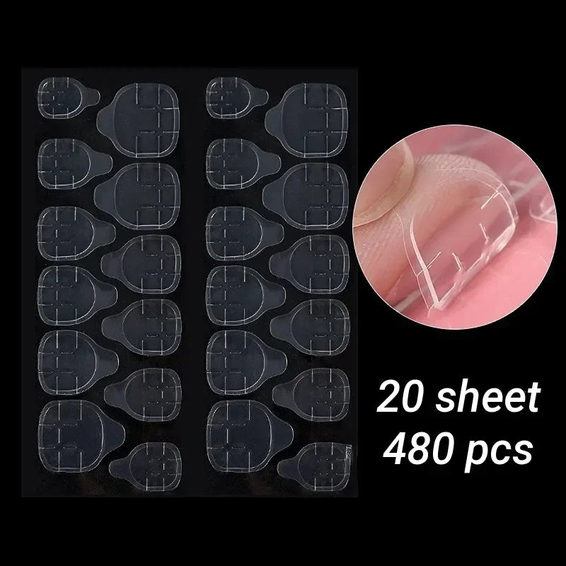 Double-Sided Nail Adhesive Tabs for Press-On False Nails Nail Adhesive Tabs QXL