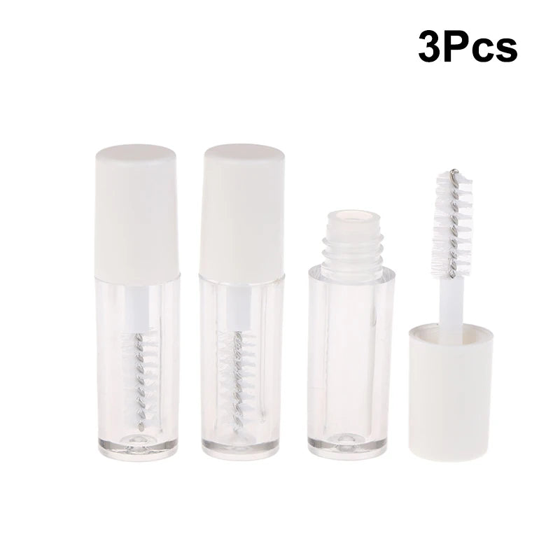 3-Pack Empty Mascara Tubes with Eyelash Wand | 1.2ml Refillable Refillable Mascara Tube QXL White