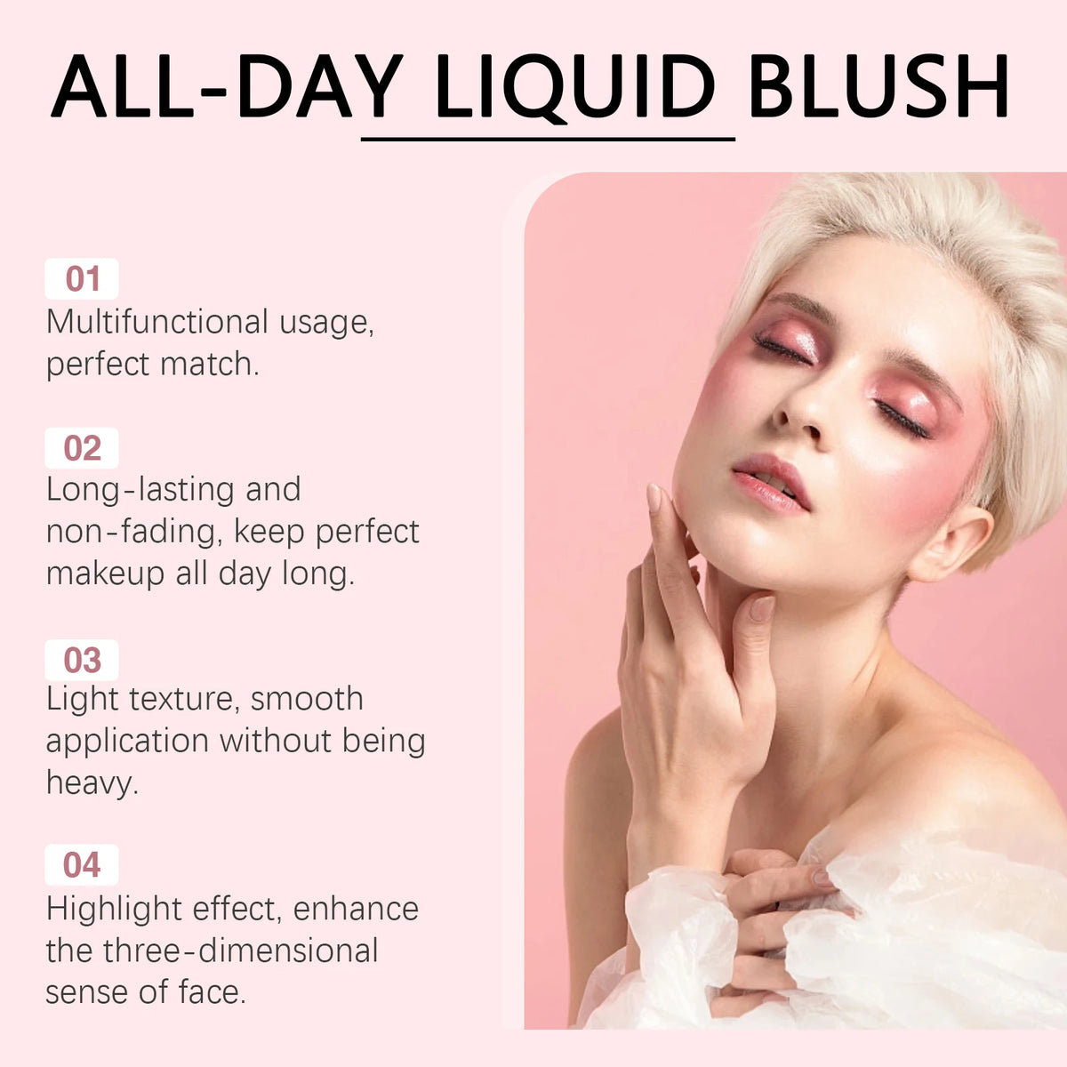 Eelhoe Liquid Blush Stick | Velvet Matte 2-in-1 Lip & Cheek Liquid Blush Stick QXL