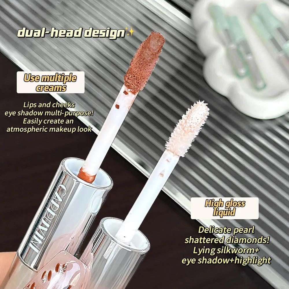 Dual-Ended Blush & Contour Stick | Soft Matte Highlighter Pen Blush Contour Stick QXL