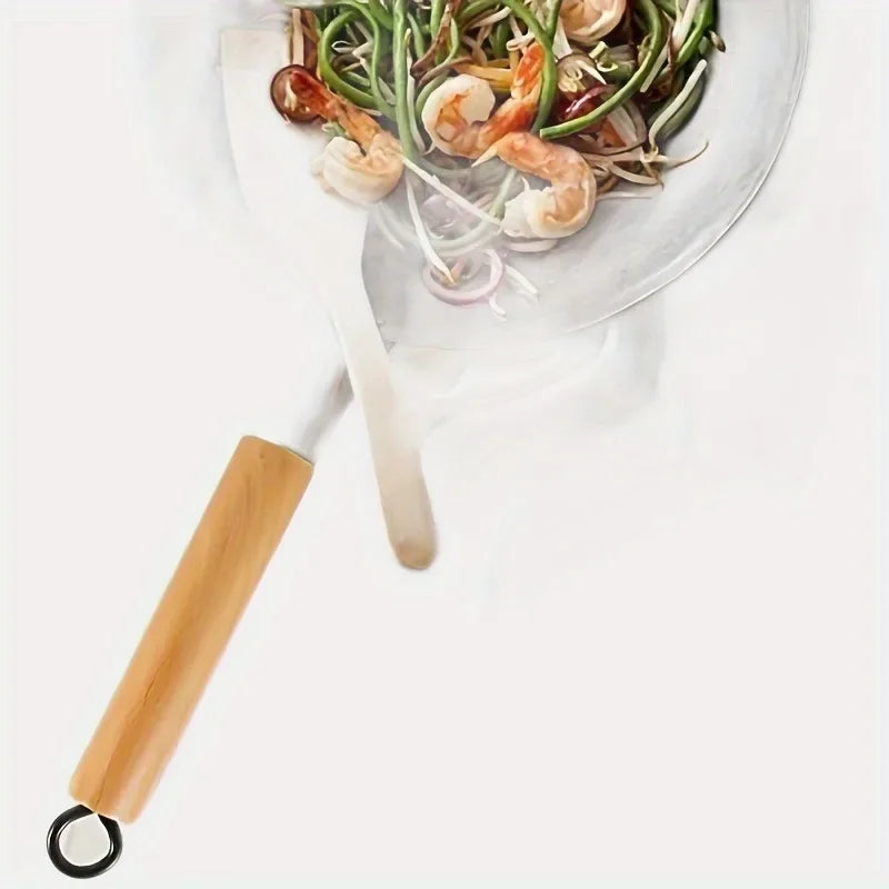 Beech Wood Replacement Pot Handle | Anti-Scald Wok & Pan Cookware Handle QXL