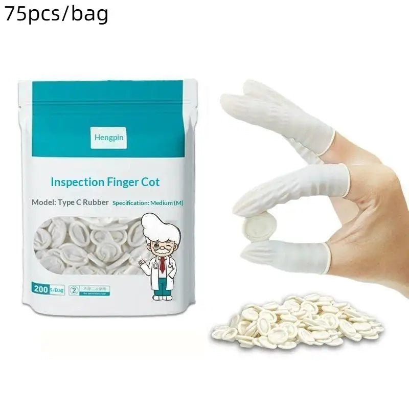 Disposable Anti-Static Finger Cots 75/300pcs | Natural Rubber Disposable Finger Cots QXL A2
