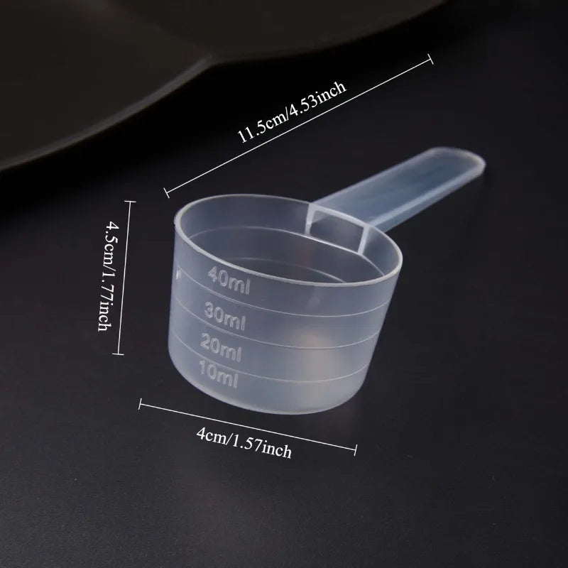 4-Pack 40ml Plastic Measuring Cups with Handle & Scale Measuring Cups Set QXL