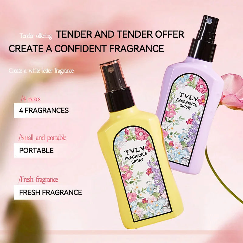 TVLV Jasmine Fragrance Spray 100ml – Alcohol-Free Floral Mist Fragrance Body Spray QXL