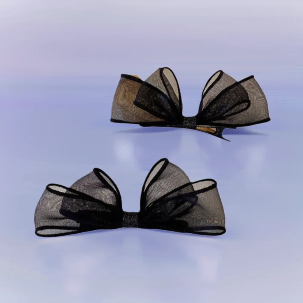 Sweet Mesh Bowknot Hair Clip | Cute Bow Bang Clip for Girls Bow Hair Clip QXL