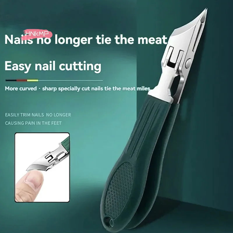 Curved Stainless Steel Nail Clipper – Anti-Splash & Cuticle Remover Nail Clipper QXL