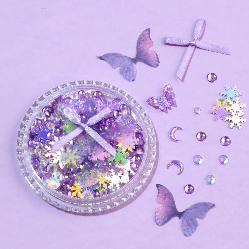 Butterfly Pearl Face Gem Stickers | DIY Bridal Diamond Eye Decor Face Gem Stickers QXL Style 8