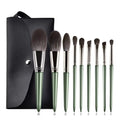 24-Piece Professional Makeup Brush Set with Leather Case Makeup Brush Set QXL green-2