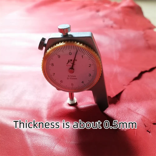 0.5mm Red First-Layer Sheepskin Leather | Whole Hide DIY Fabric Leather Craft Fabric QXL