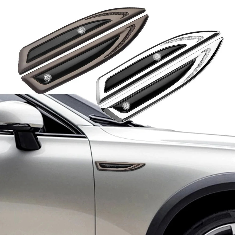 2-Pack Metal Fender Emblem Stickers for Mercedes Benz AMG Car Emblem Sticker QXL