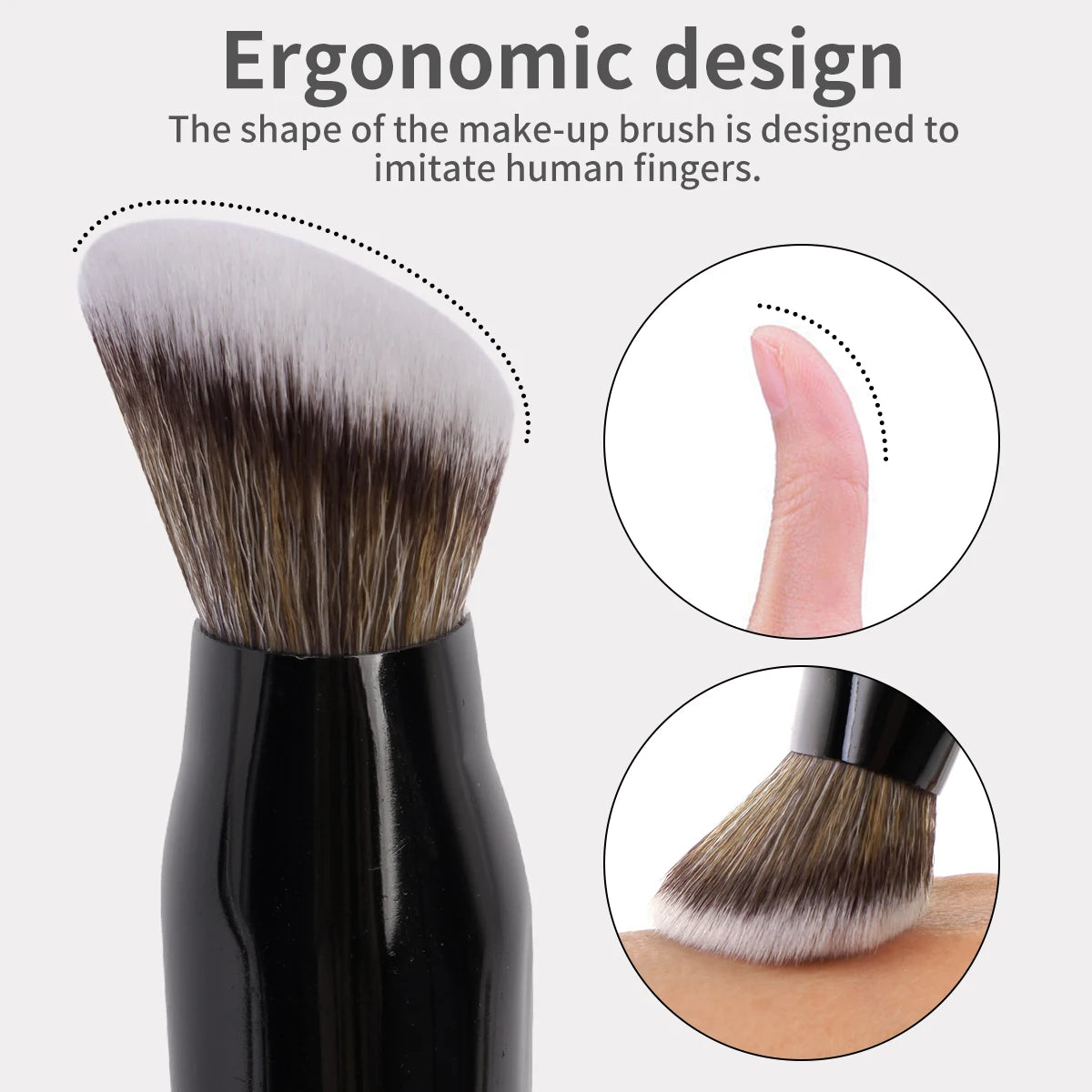 4-Piece Makeup Brush Set | Foundation, Contour & Concealer Makeup Brush Set QXL