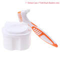 Denture Storage Box with Cleaning Brush | Portable Bath Case Denture Storage Case QXL Style4