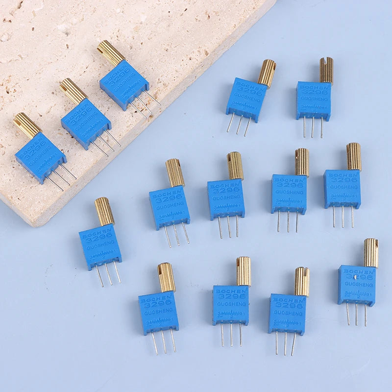 5-Pack 3296W Multi-Turn Trimmer Potentiometer 1K–1M Ohm Trimmer Potentiometer QXL