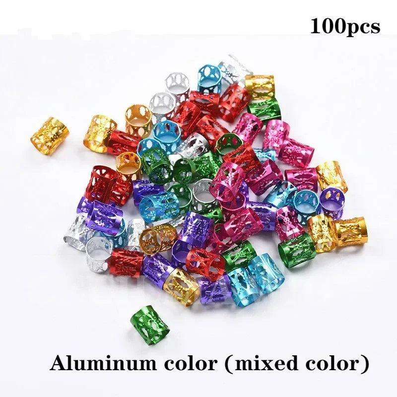 50–200 Pcs Dreadlock Beads Hair Rings | Braiding Accessories