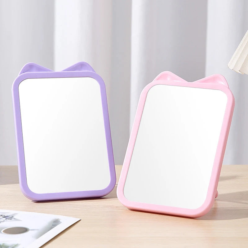 Cat Ear HD Makeup Mirror | Hanging & Desktop Vanity Mirror Vanity Makeup Mirror QXL