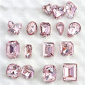 Pink Zircon Nail Rhinestone Charms | Crystal 3D Decorations Nail Rhinestone Charms QXL 10pcs