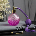 100ml Crystal Vintage Glass Perfume Bottle | Gold Spray Atomizer Perfume Atomizer Bottle QXL PURPLE
