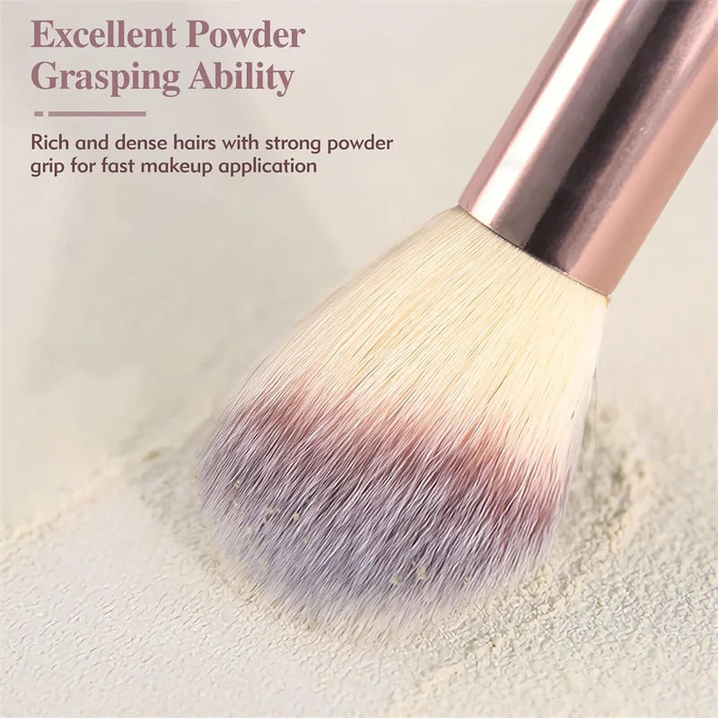 2-in-1 Double-Ended Flame Contour & Foundation Brush Dual Makeup Brush QXL