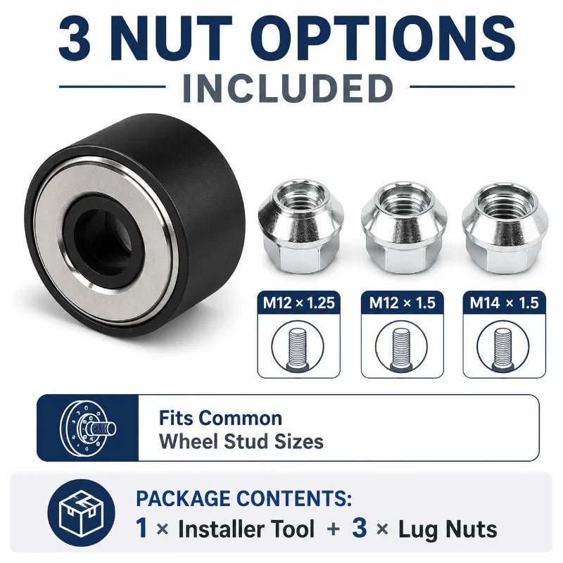 Wheel Stud Installer Tool with Bearing | M12 M14 Hub Kit Wheel Stud Installer QXL