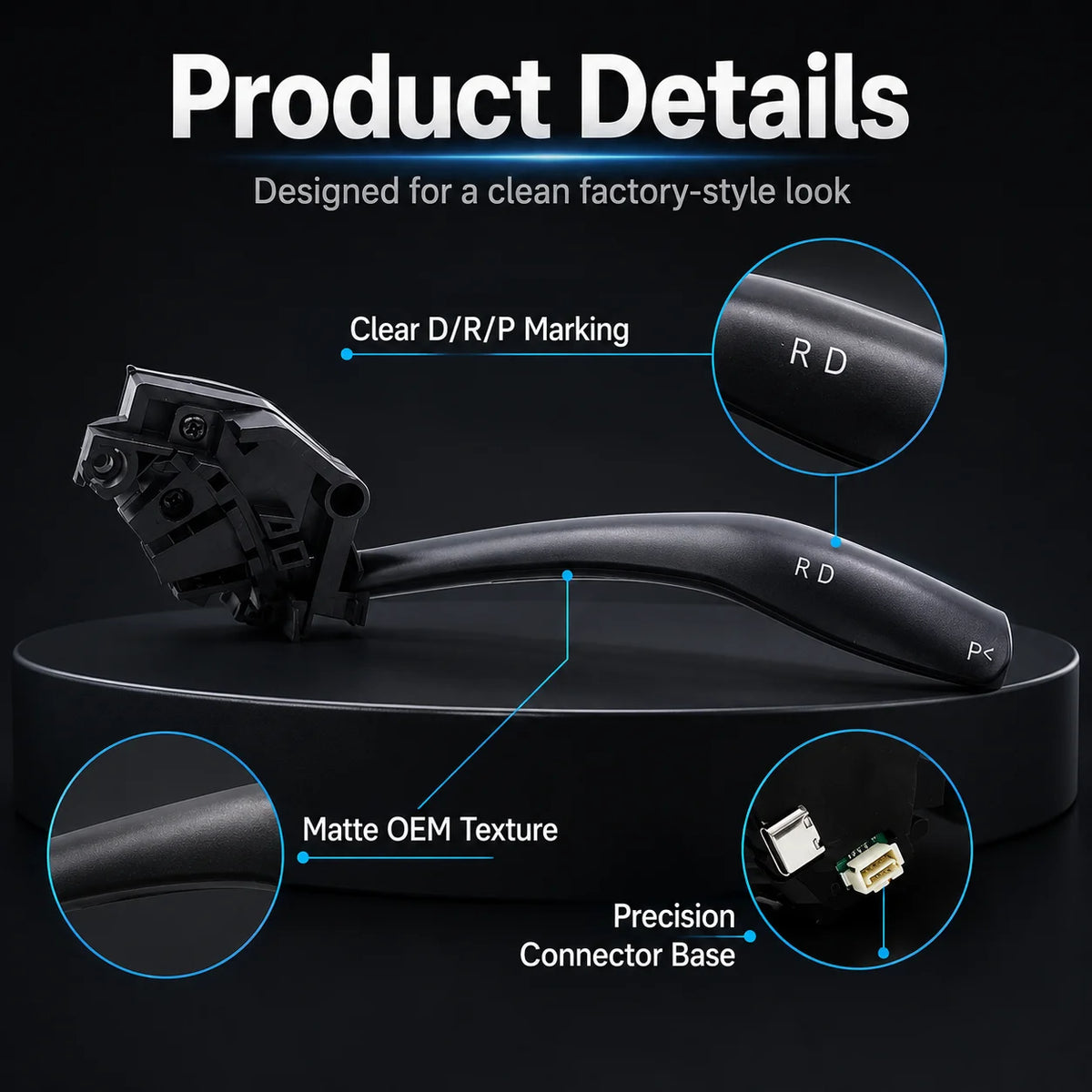 Physical Gear Shift Stalk for Tesla Model 3 Highland & Model Y Gear Stalk Retrofit Kit QXL