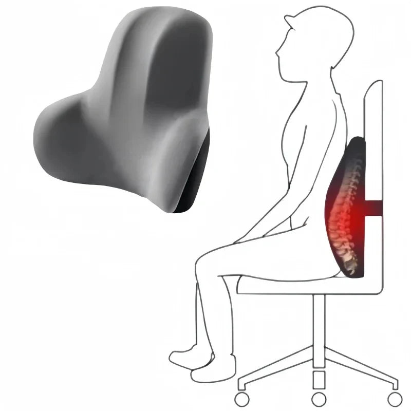 Memory Foam Lumbar Support Cushion | Car, Office & Gaming Lumbar Support Cushion QXL