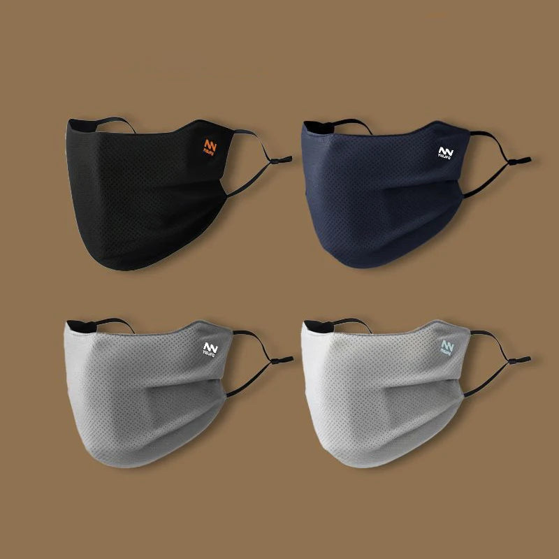 UV Ice Silk Cycling Face Mask | Breathable Sun Shield UV Face Shield Mask QXL