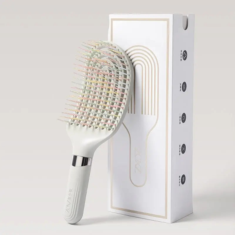 Anti-Static Rainbow Detangling Comb | Smooth & Frizz-Free Hair Anti-Static Hair Comb QXL Mint green 1