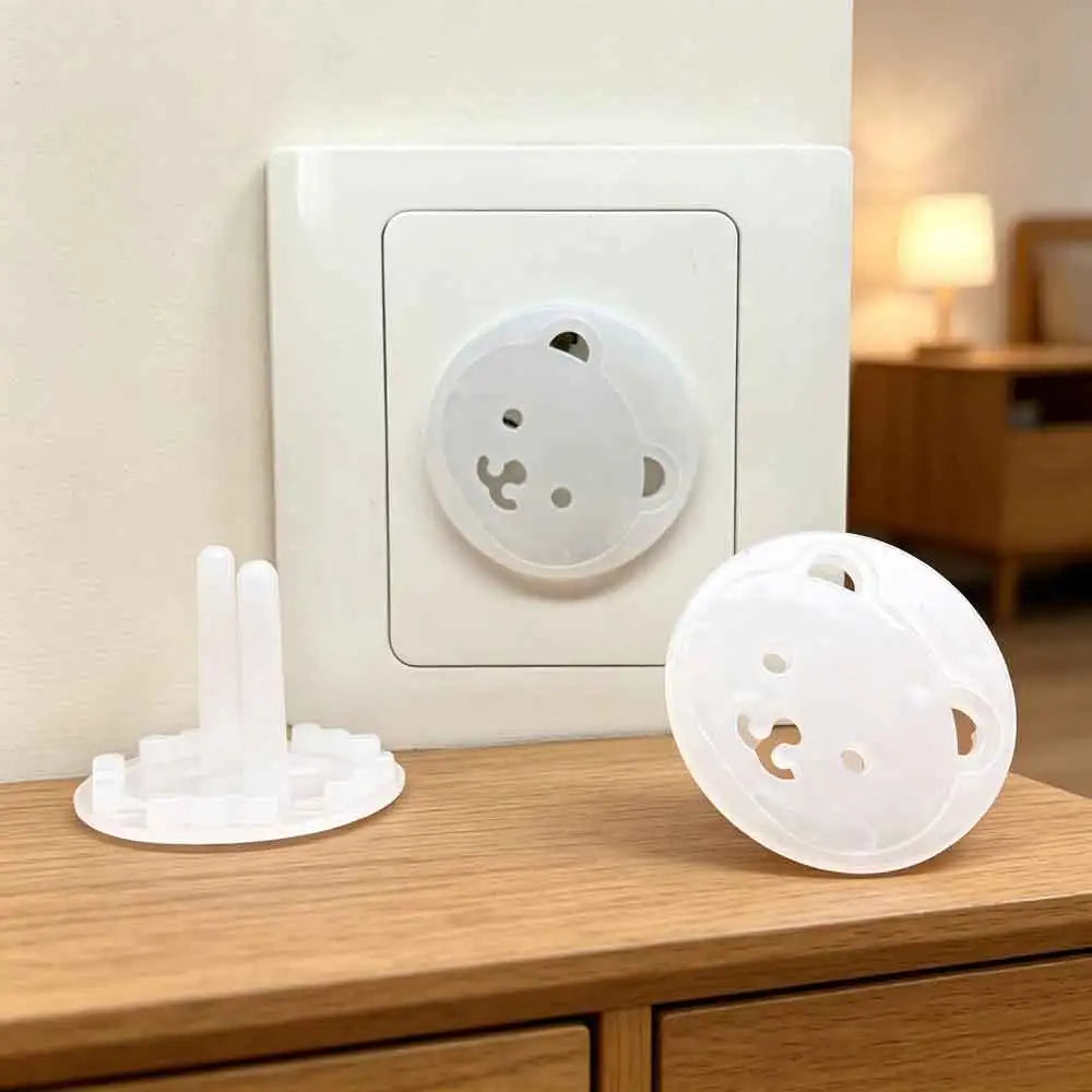 10-Pack Baby Safety Outlet Covers | Bear Socket Plug Guards Baby Safety Cover QXL Default Title