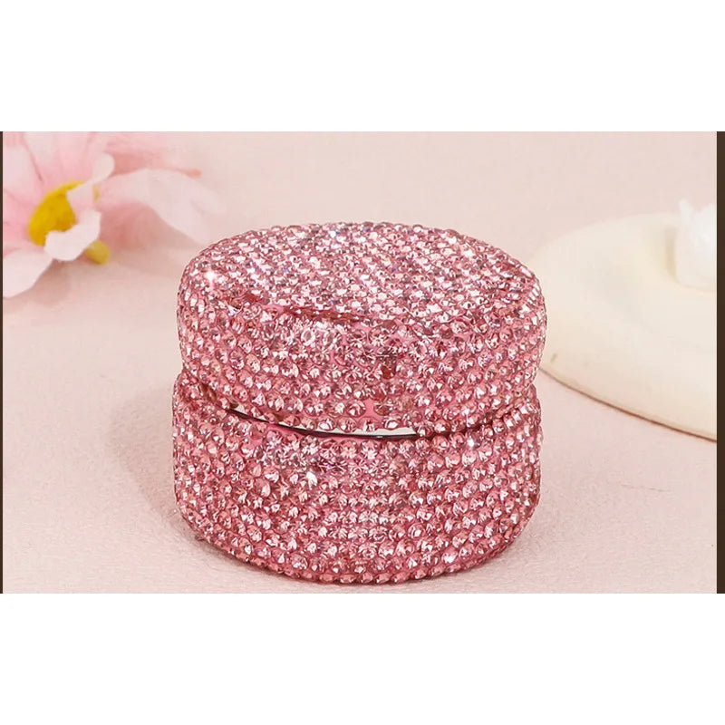 10ml Pink Glass Diamond Cream Jar | Refillable Cosmetic Bottle Cosmetic Cream Jar QXL