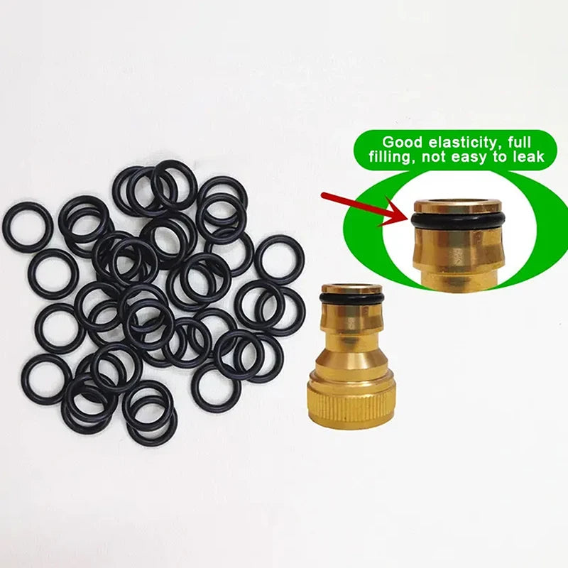 50-Pack Rubber O-Ring Seals for Garden Pipe Joints Garden Pipe Seals QXL