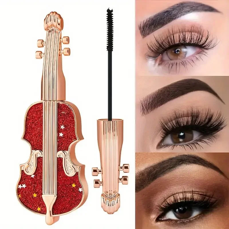 Violin Waterproof Mascara | Lengthening Curling Fine Brush Waterproof Mascara QXL