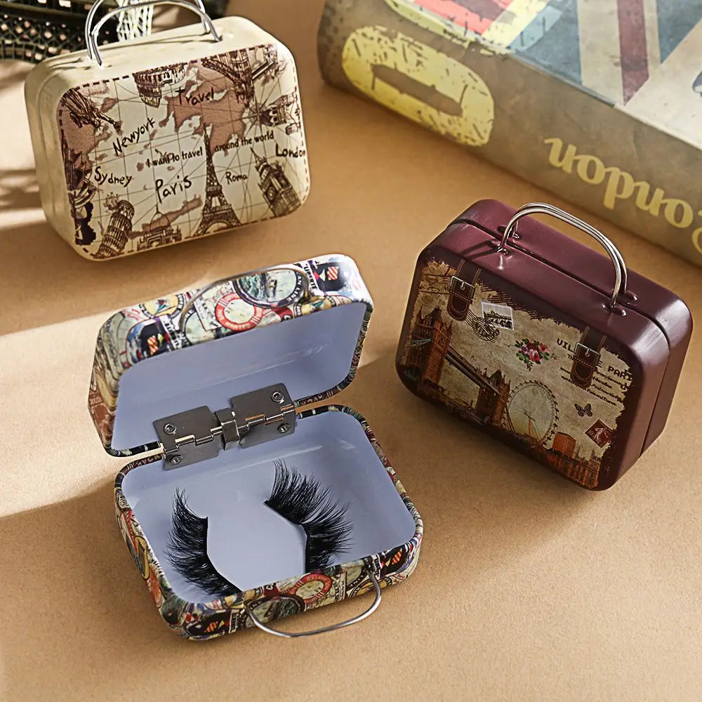 Iron False Eyelash Storage Box | Mink Lash Case & Tray Eyelash Storage Case QXL