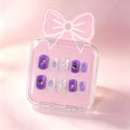 Kids Cat's Eye Press On Nails – Cute Short Detachable Set Kids Press On Nails QXL 12