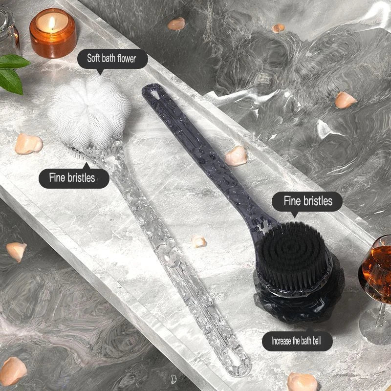 Long-Handled Bath Brush | 40cm Back Scrubber Tool Bath Back Brush QXL