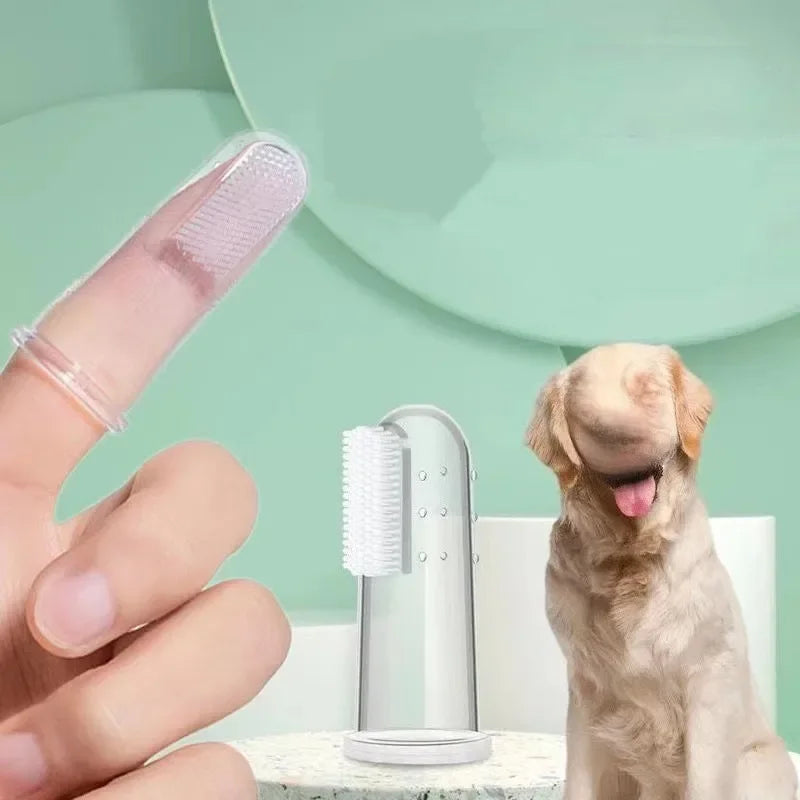 5-Pack Silicone Finger Toothbrushes for Dogs & Cats Pet Finger Toothbrush QXL