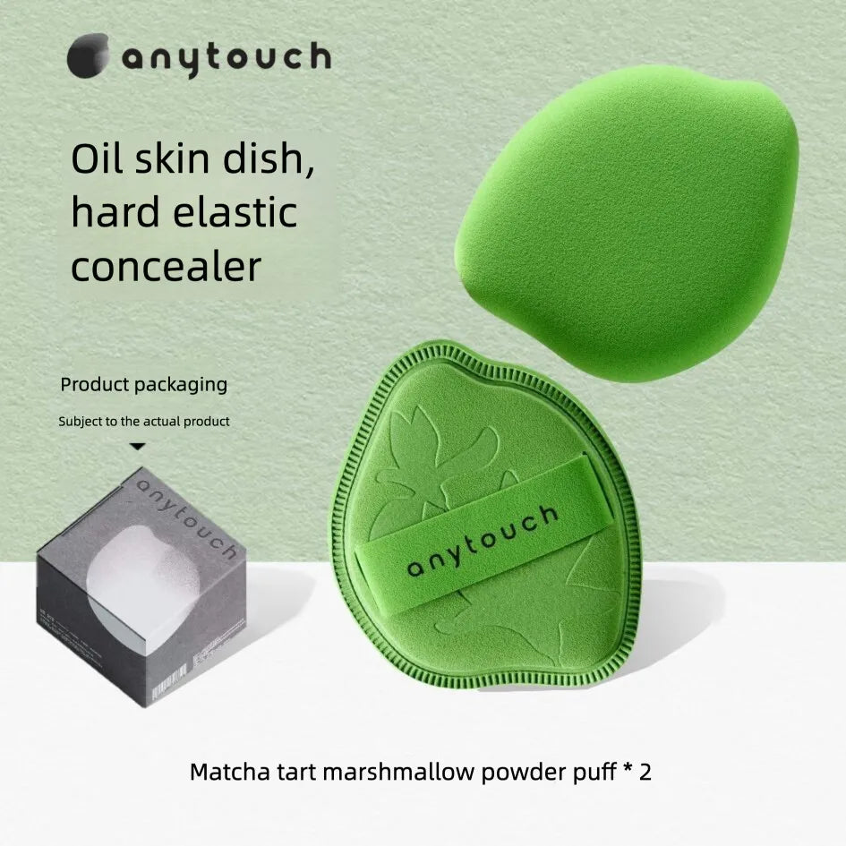 Bouncy Makeup Sponge Puff Set | Dry & Wet Concealer Applicator Makeup Sponge Puff QXL green 2