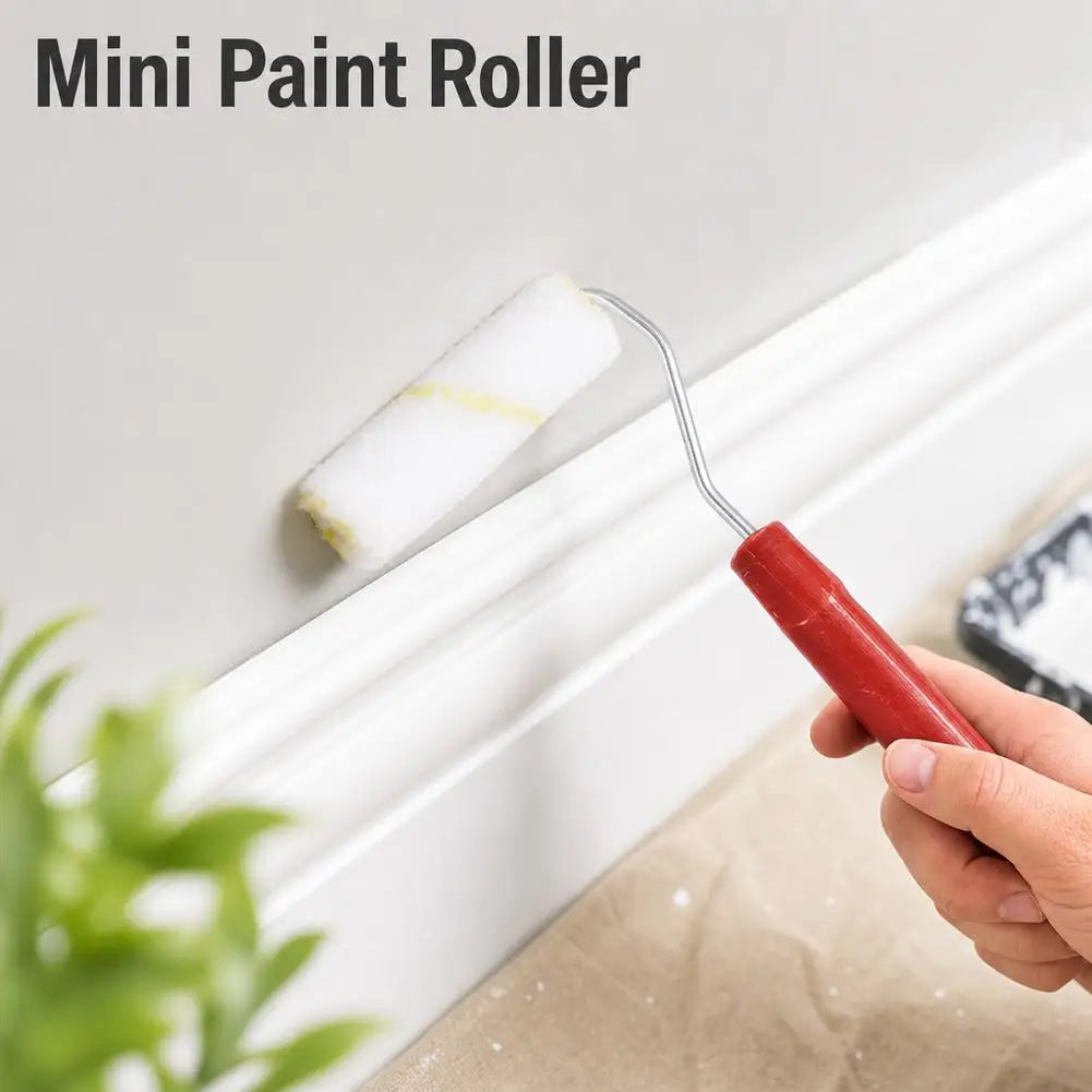11-Piece Mini Paint Roller Kit | 10 Covers & Handle Paint Roller Kit QXL