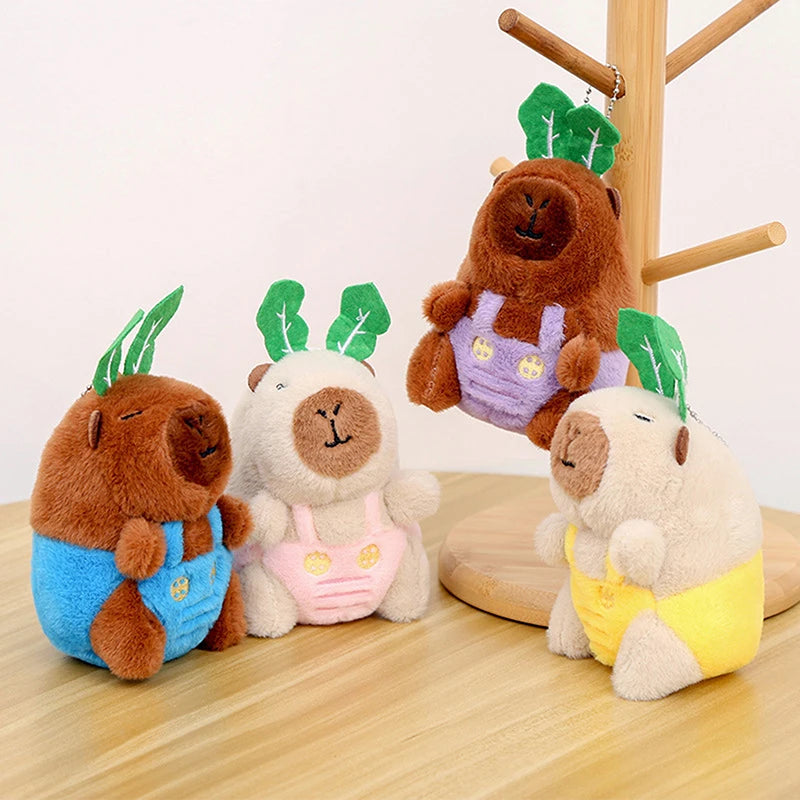 Capybara Plush Keychain | Kawaii Fluffy Animal Bag Charm Plush Keychain QXL