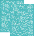 Cloud Pattern Silk Screen Stencil Self-Adhesive 2-Pack Screen Printing Stencil QXL AECH04-15003