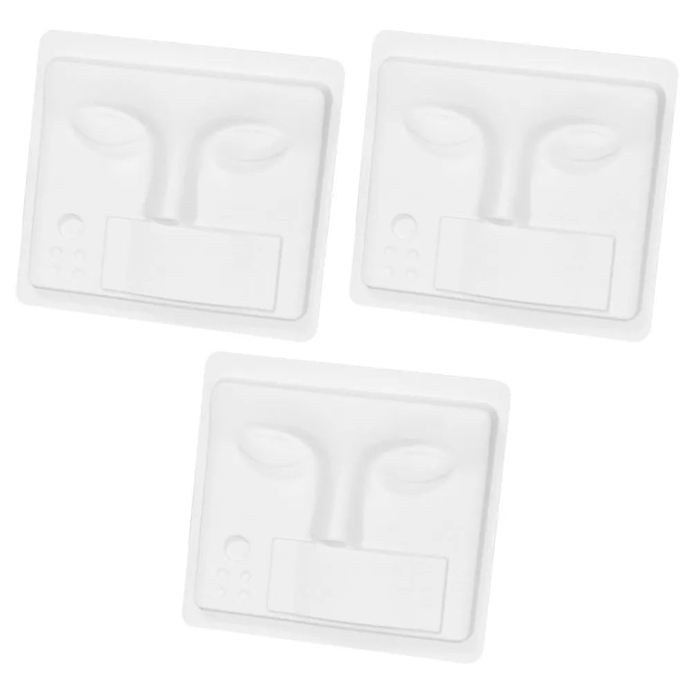 3-Pack Eyelash Extension Practice Face Trays | Lash Training Lash Training Tray QXL